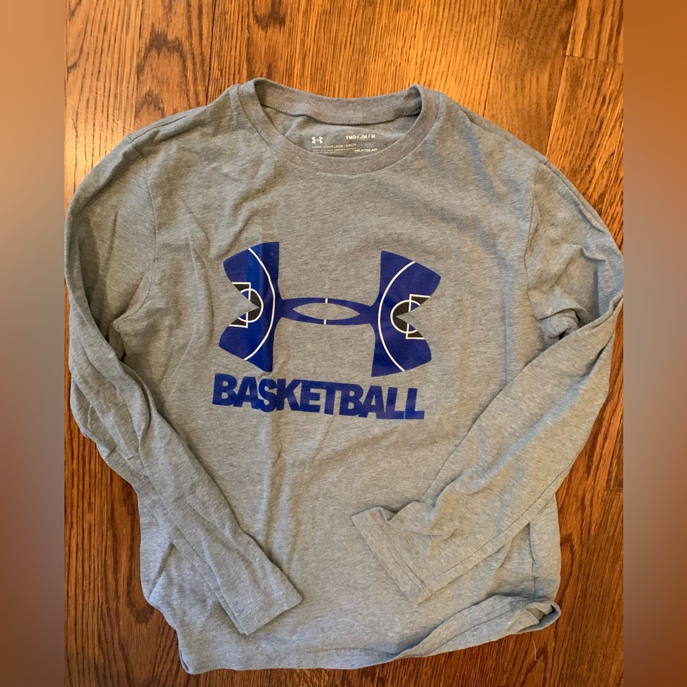 Gray long sleeved Under Armour shirt